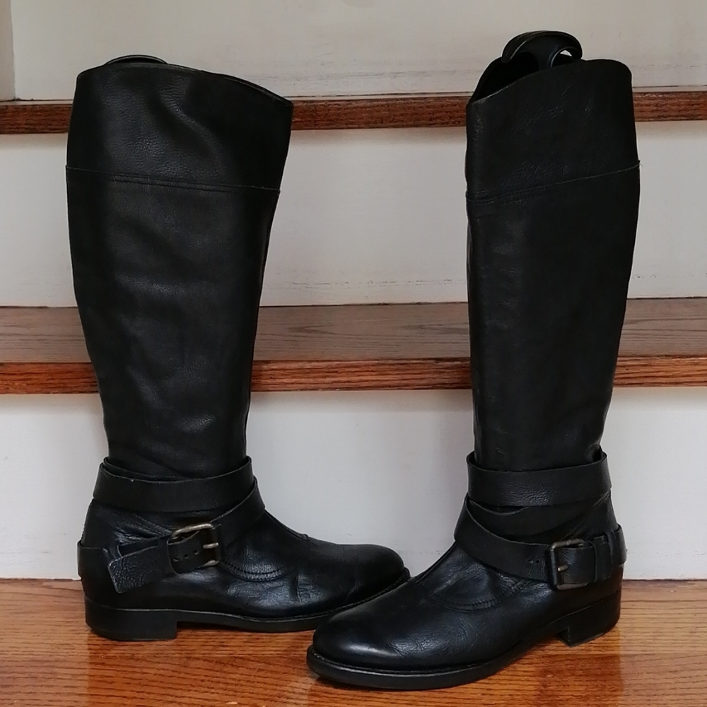 BUTTERO Made In Italy Leather Biker Boots 36